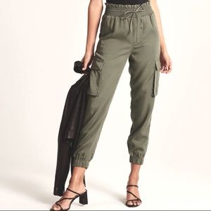 Abercrombie & Fitch Faded Green Joggers